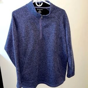 Northcrest Quarter Zip Sweater Pullover Heathered Knit Dusty Purple Size 1X